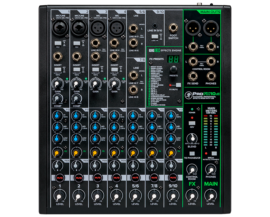 Mackie ProFX10v3 10-Channel Analog Mixer with USB - view 2