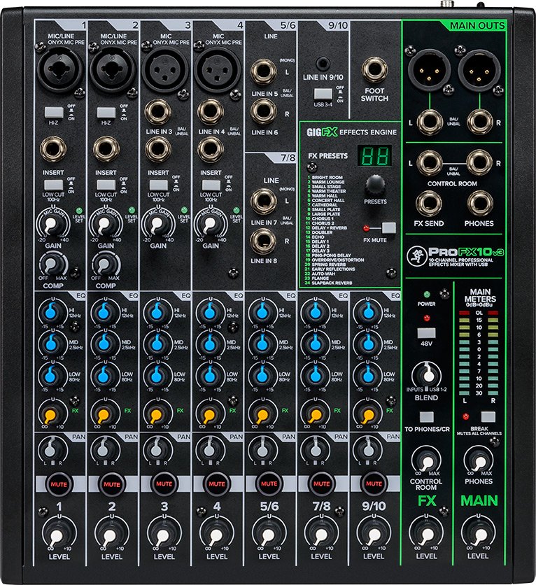 Mackie ProFX10v3 10-Channel Analog Mixer with USB - view 6