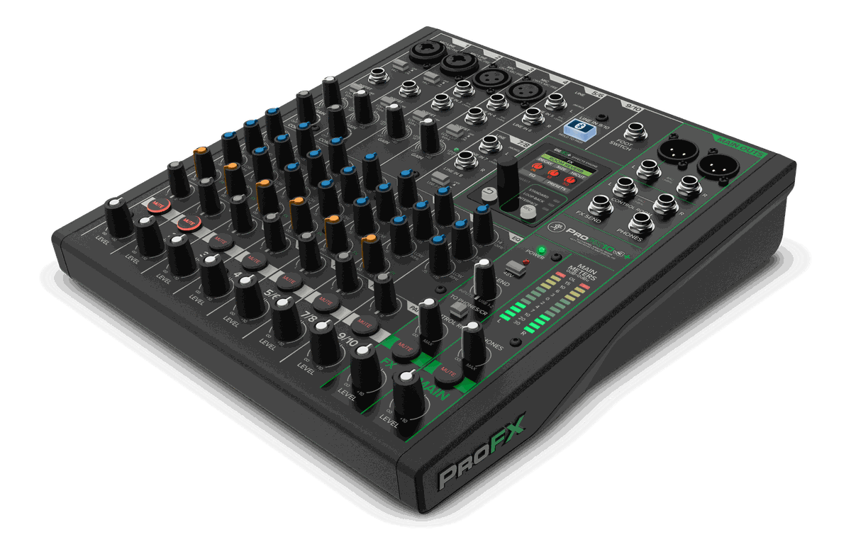 Mackie ProFX10v3+ 10-Channel Analog Mixer with Bluetooth and USB