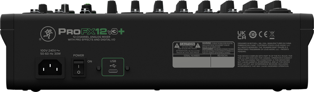 Mackie ProFX12v3+ 12-Channel Analog Mixer with Bluetooth and USB - view 4