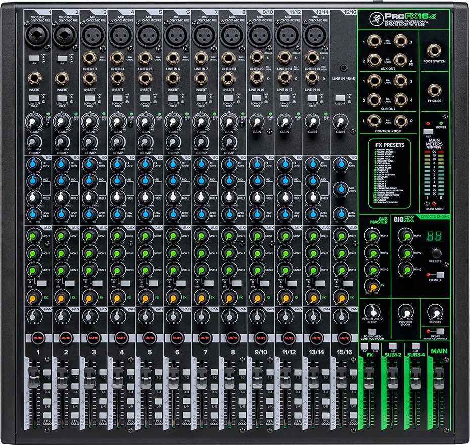 Mackie ProFX16v3 16-Channel Analog Mixer with USB - view 6