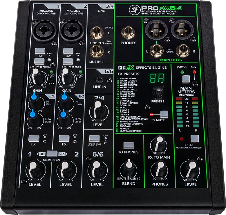 Mackie ProFX6v3 6-Channel Analog Mixer with USB - view 4