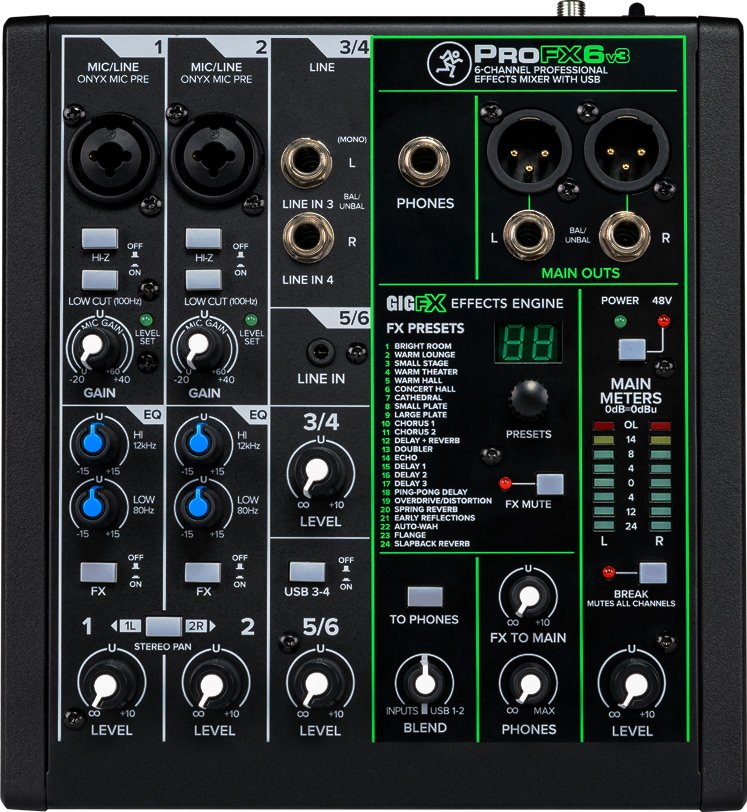 Mackie ProFX6v3 6-Channel Analog Mixer with USB - view 6