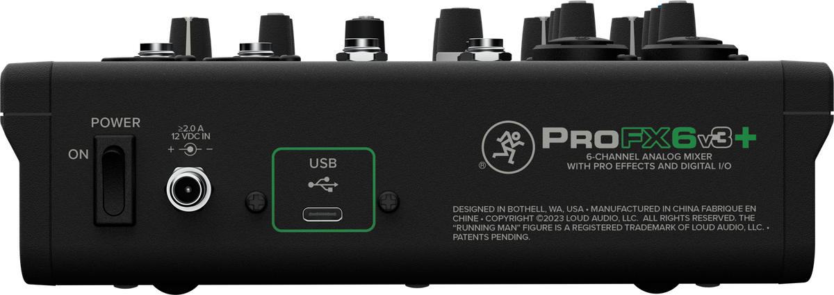 Mackie ProFX6v3+ 6-Channel Analog Mixer with Bluetooth and USB - view 4