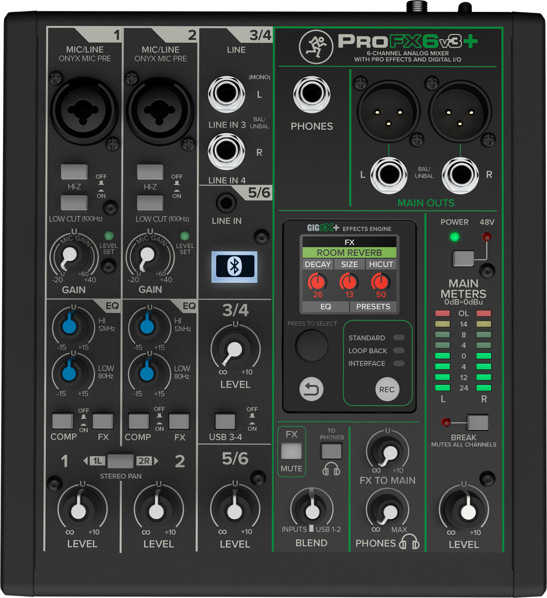 Mackie ProFX6v3+ 6-Channel Analog Mixer with Bluetooth and USB - view 5