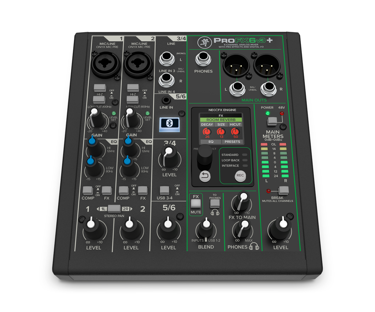Mackie ProFX6v3+ 6-Channel Analog Mixer with Bluetooth and USB - view 6