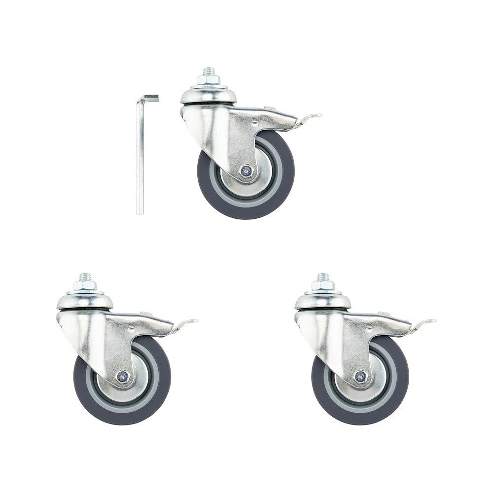 Manfrotto Wheel Set of 3 (75mm) with Brakes & M10 Attachment - view 2