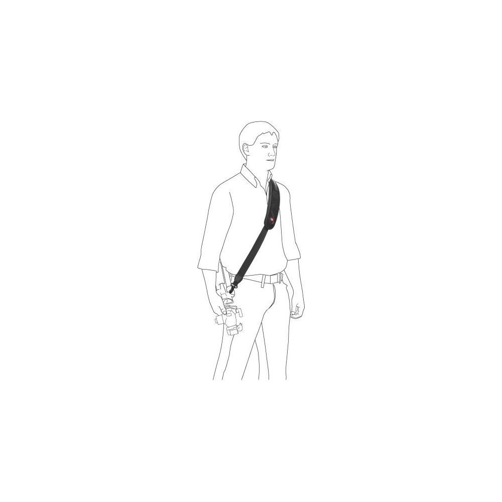 Manfrotto Tripod shoulder strap 1, 4cms, heavy-duty, rubber and canvas - view 3