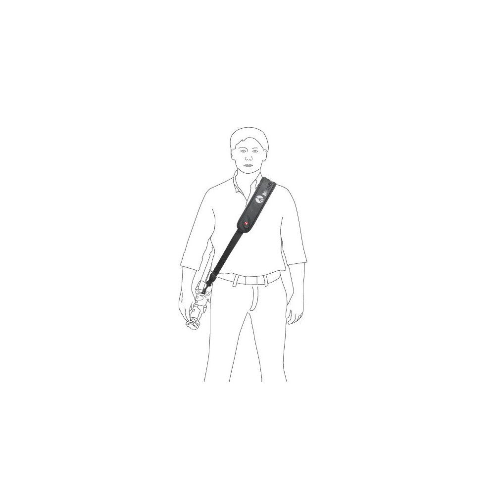 Manfrotto Tripod shoulder strap 1, 4cms, heavy-duty, rubber and canvas - view 4