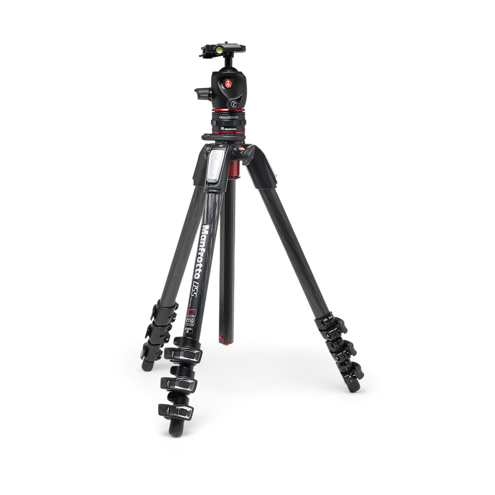 Manfrotto 055 Carbon Fiber 4-Section Tripod Kit