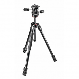 Manfrotto 290 XTRA Kit, Aluminum 3 section tripod with 3W head product image