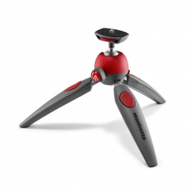 Manfrotto PIXI EVO 2-Section Mini Tripod, red, light and compact product image