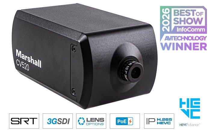 Marshall Electronics CV520 Compact Full HD Camera, IP and 3G-SDI
