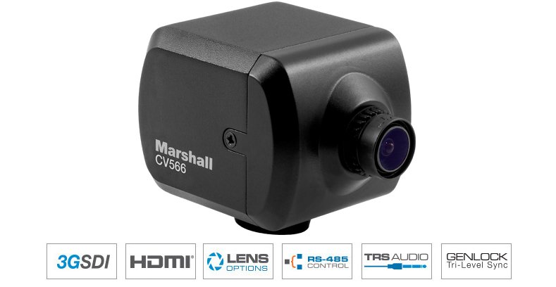 Marshall Electronics CV566 Micro Genlock Camera, 3G-SDI and HDMI