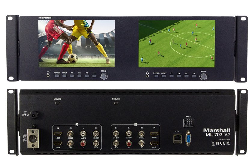 Marshall Electronics ML-702-V2 Dual 7 Inch Rackmount Monitor product image