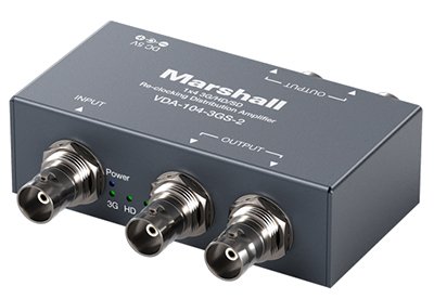 Marshall Electronics VDA-104-3GS-2 1x4 3G/HD/SD-SDI Reclocking Distribution Amplifier