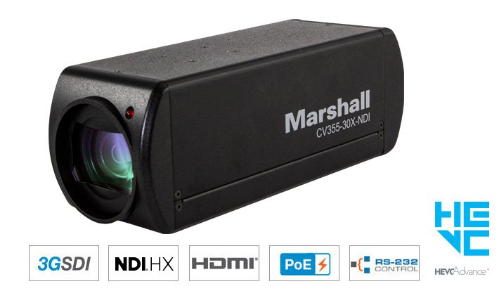 Marshall Electronics CV355-30X-NDI NDI Zoom Block Camera product image