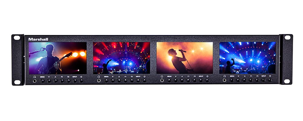 Marshall Electronics ML-454-V3 Quad 4.5 Inch Rackmount Monitor, HDMI and 3G-SDI - view 3