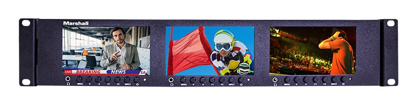 Marshall Electronics ML-503 Triple 5 Inch Rackmount Monitor, HDMI and 3G-SDI - view 2