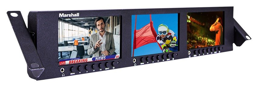 Marshall Electronics ML-503 Triple 5 Inch Rackmount Monitor, HDMI and 3G-SDI - view 4