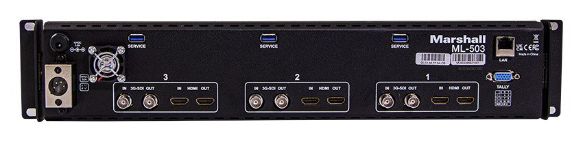 Marshall Electronics ML-503 Triple 5 Inch Rackmount Monitor, HDMI and 3G-SDI - view 5
