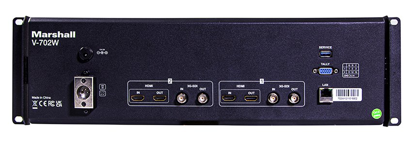 Marshall Electronics V-702W Dual 7 Inch Rackmount Monitor with Waveform and Vectorscope - view 4