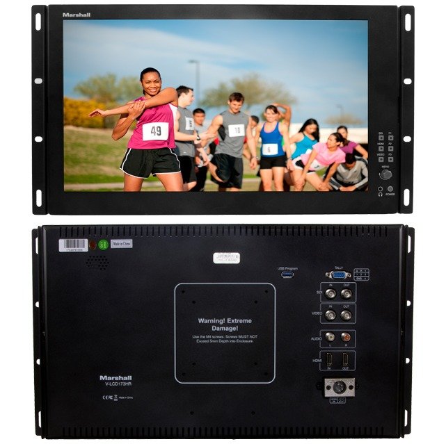 Marshall Electronics V-LCD173HR 17.3 Inch Professional LCD Rack/Desktop Monitor - view 2