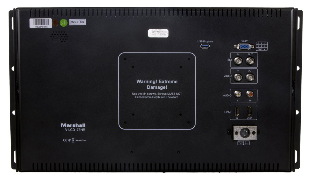Marshall Electronics V-LCD173HR 17.3 Inch Professional LCD Rack/Desktop Monitor - view 6