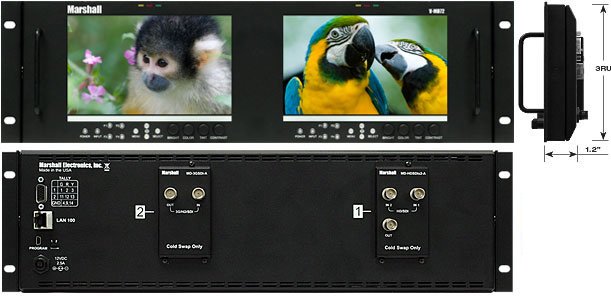 Marshall VMD72 Dual 7-inch Rack Monitor - view 2
