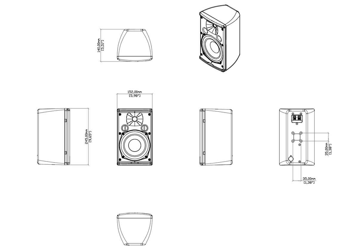 Martin Audio A55 ADORN 5.25" On-Wall Speaker (White) - view 3