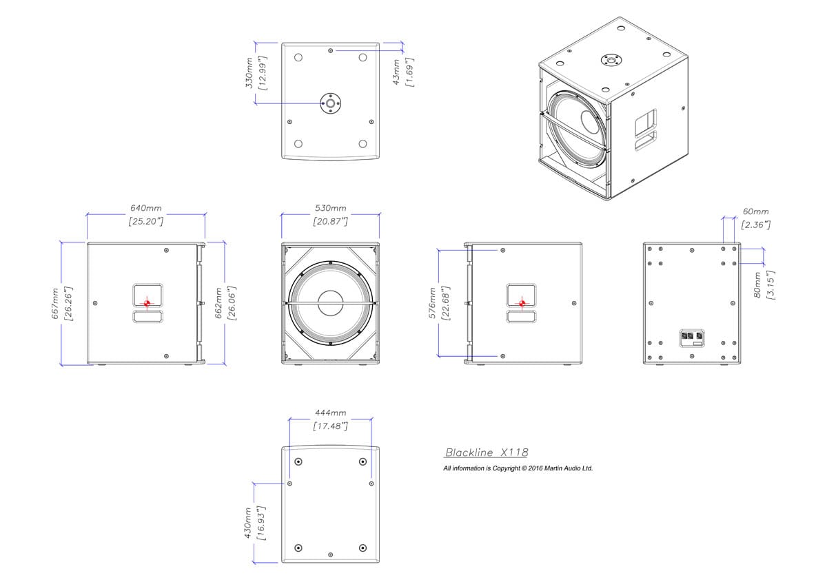Martin Audio Blackline X118 18" Passive Subwoofer - view 3