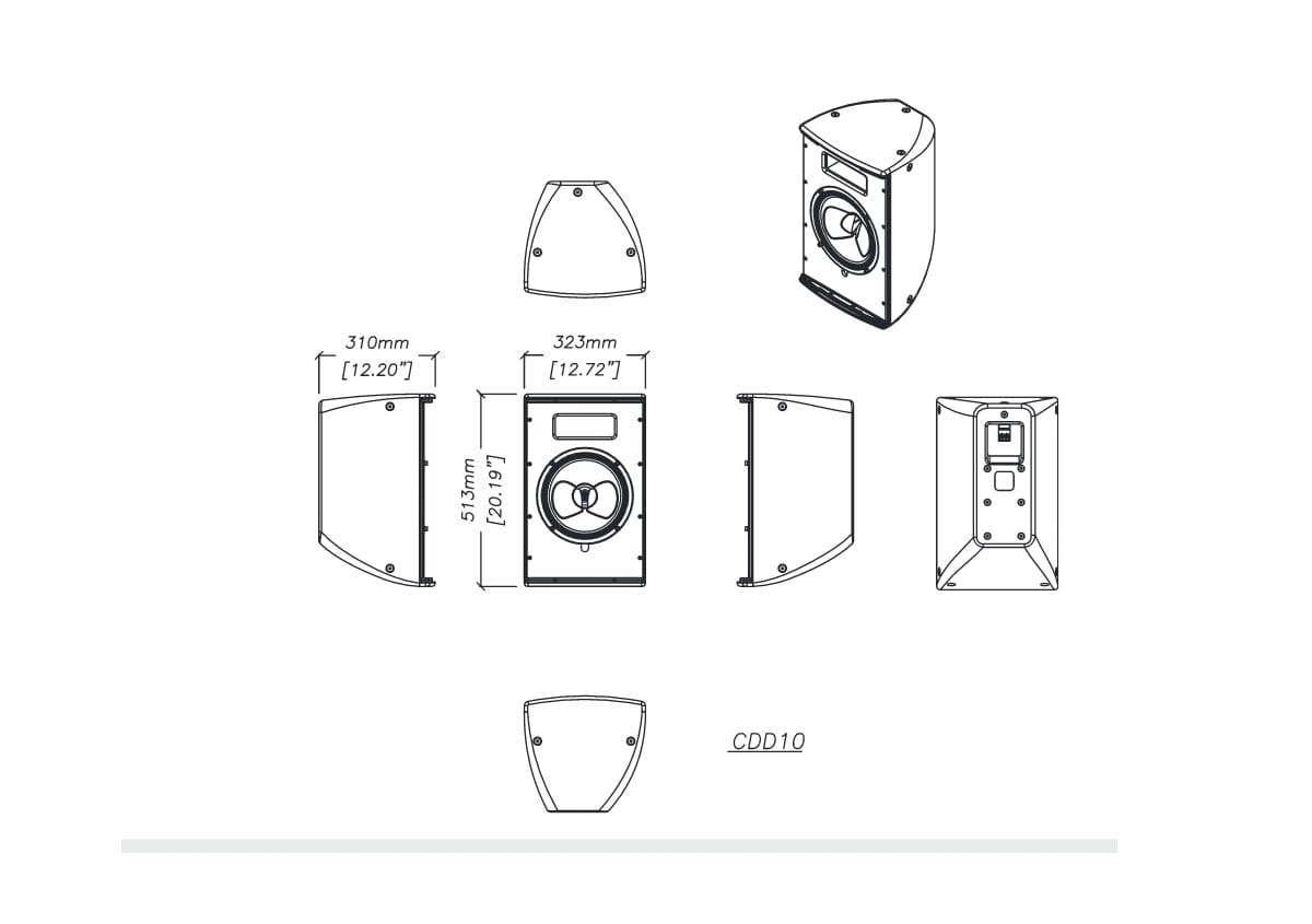Martin Audio CDD10 10" Coaxial Installation Loudspeaker - view 3