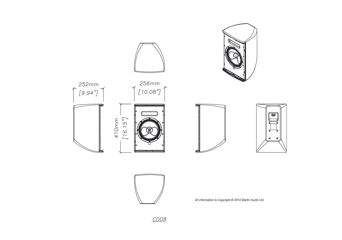 Martin Audio CDD8 8" Coaxial Installation Loudspeaker - view 4
