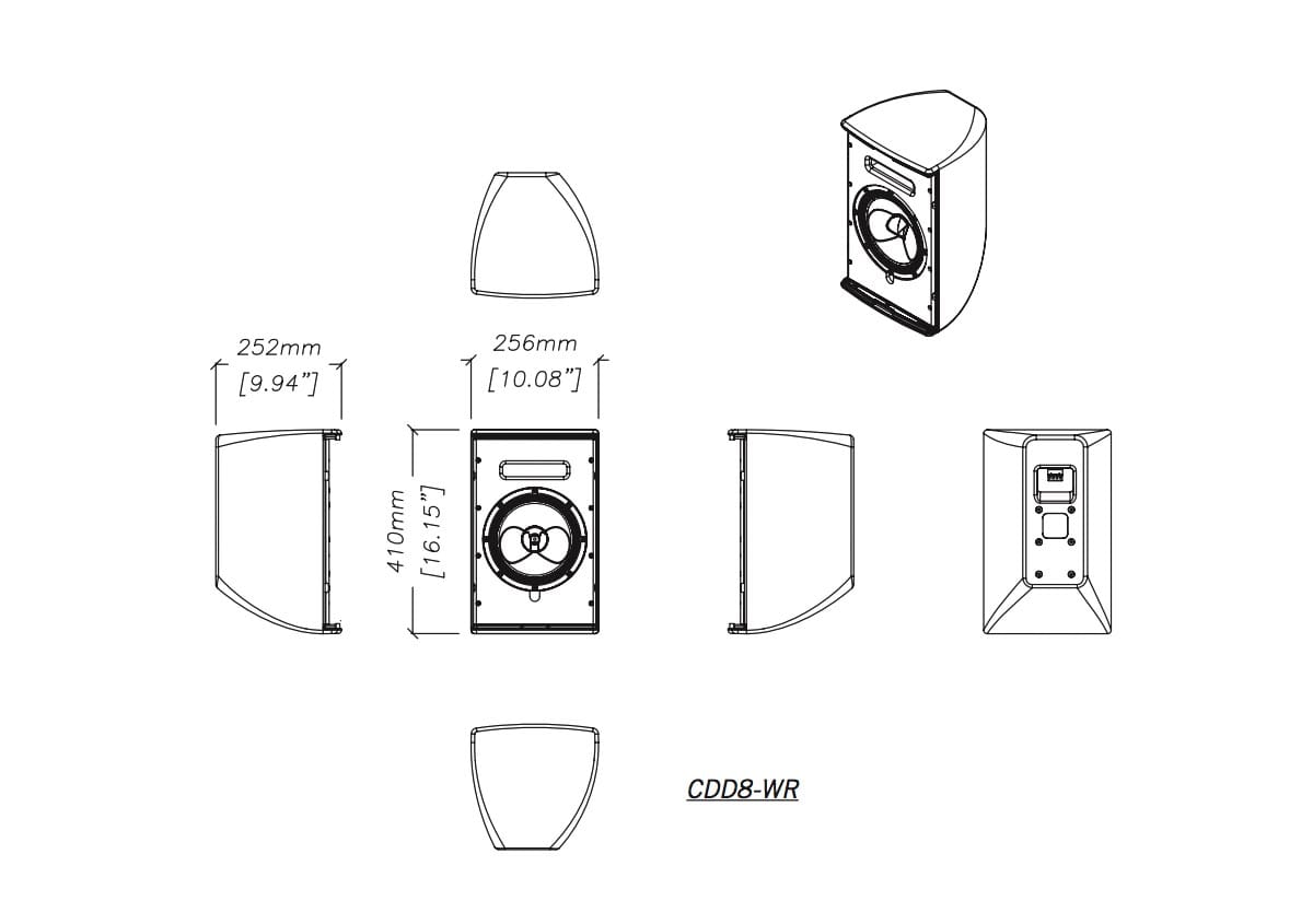 Martin Audio CDD8-WR 8" Weather-Resistant Coaxial On-Wall Loudspeaker - view 4