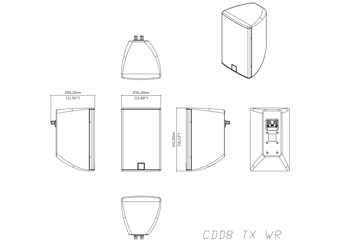 Martin Audio CDD8TX-WR 8" Weather-Resistant Coaxial Loudspeaker with Transformer - view 4