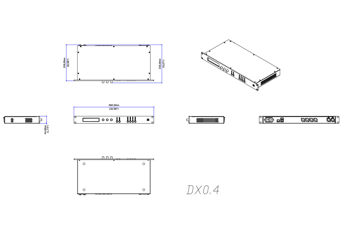 Martin Audio DX0.4 2-In 4-Out Network System Controller - view 2