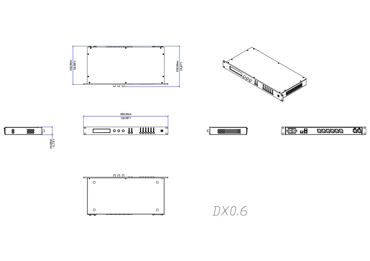 Martin Audio DX0.6 2-In 6-Out Network System Controller - view 2