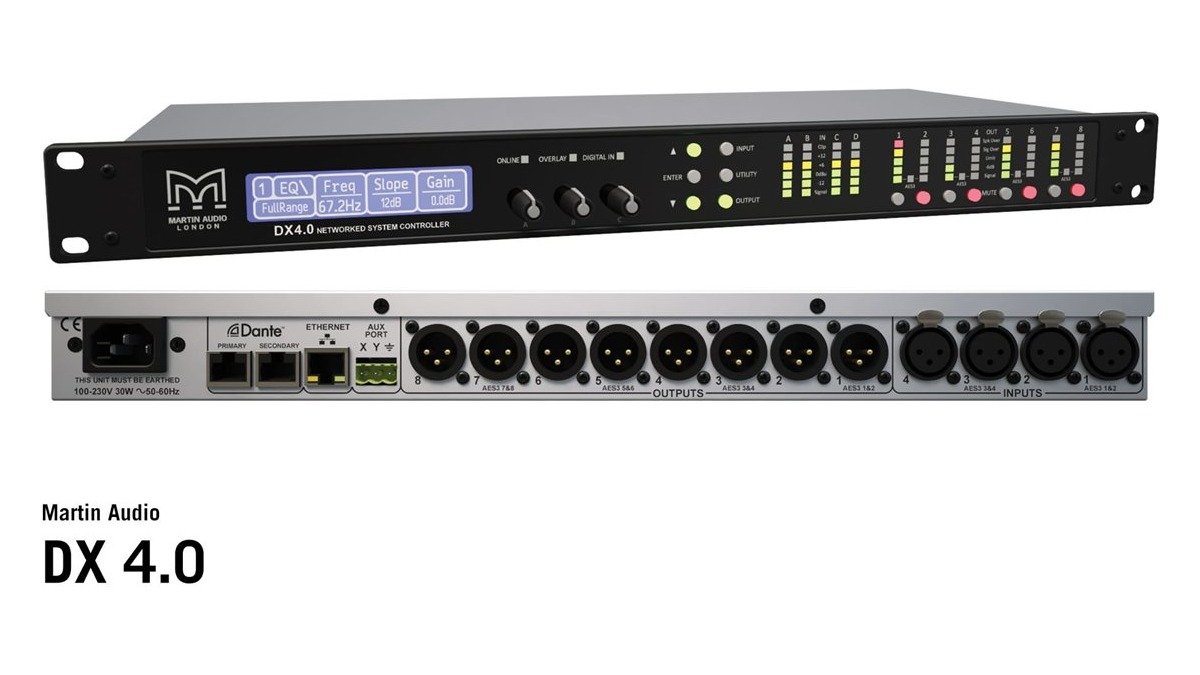 Martin Audio DX4.0 4-In, 8-Out Network System Controller - view 2