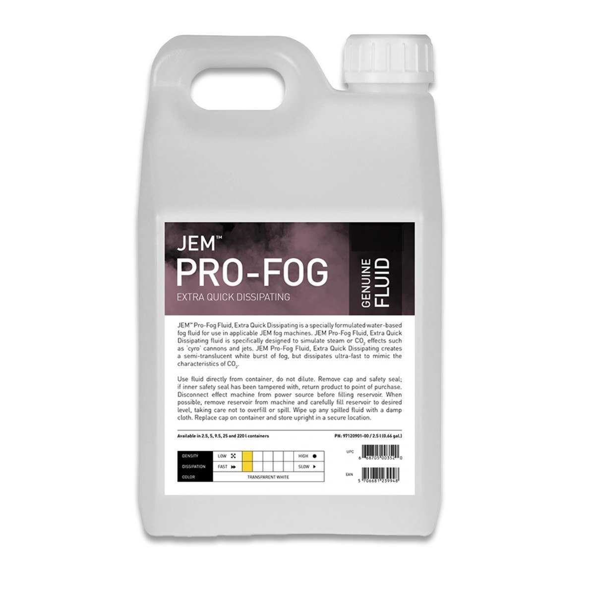 Martin JEM Pro-Fog Fluid, Extra Quick Dissipating