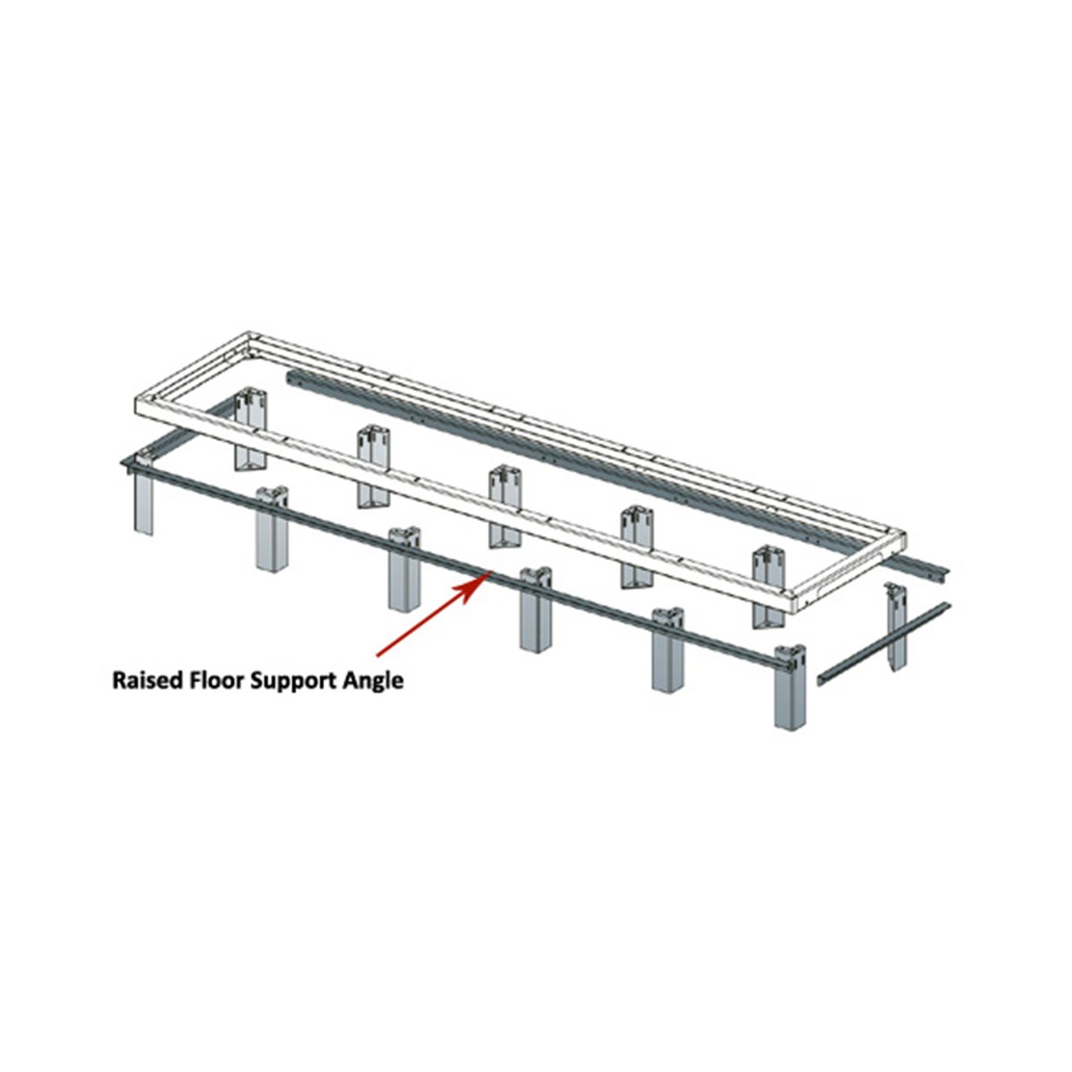 Middle Atlantic ANGLE Series Raised Floor Support Angles