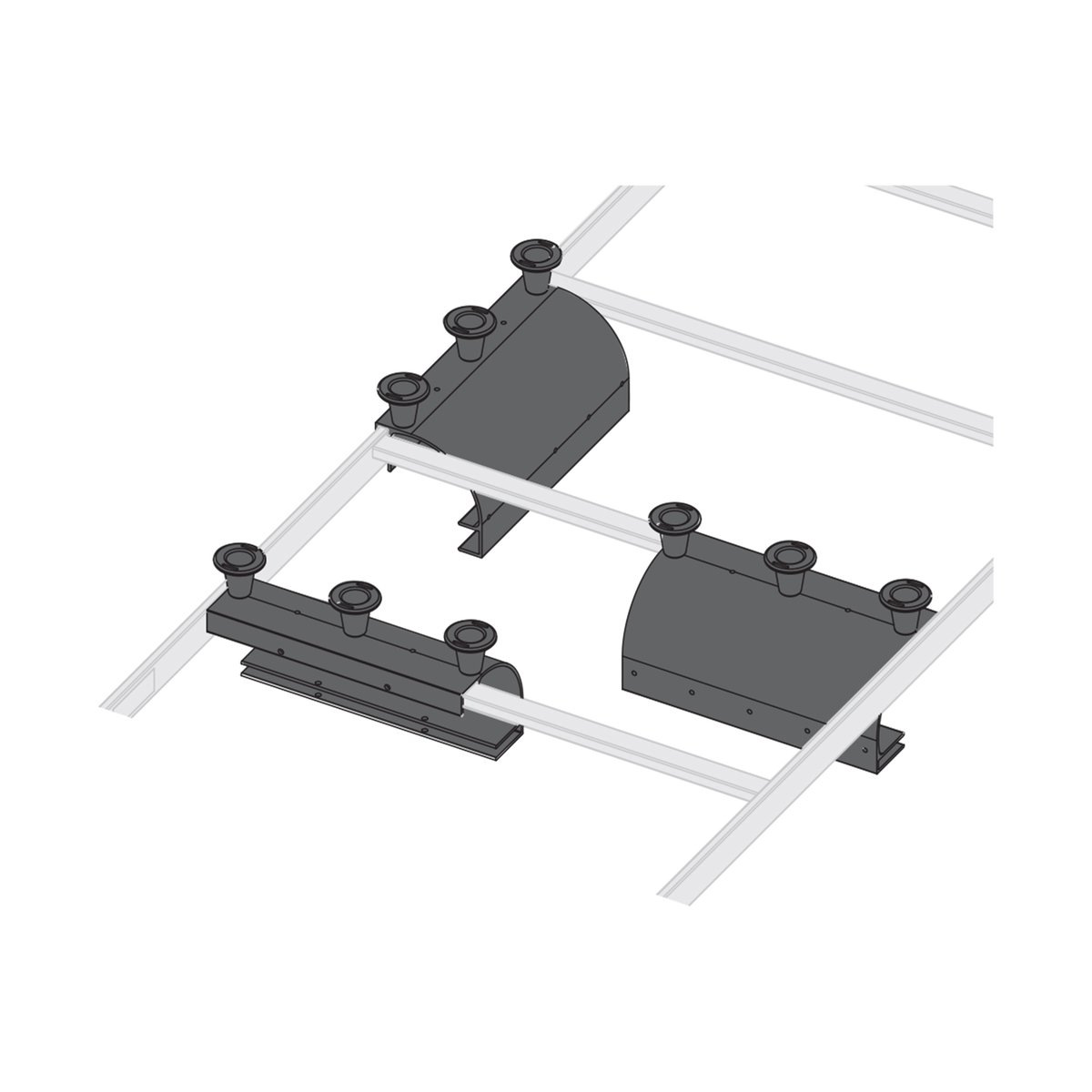 Middle Atlantic Cable Ladder End Drops with Spools