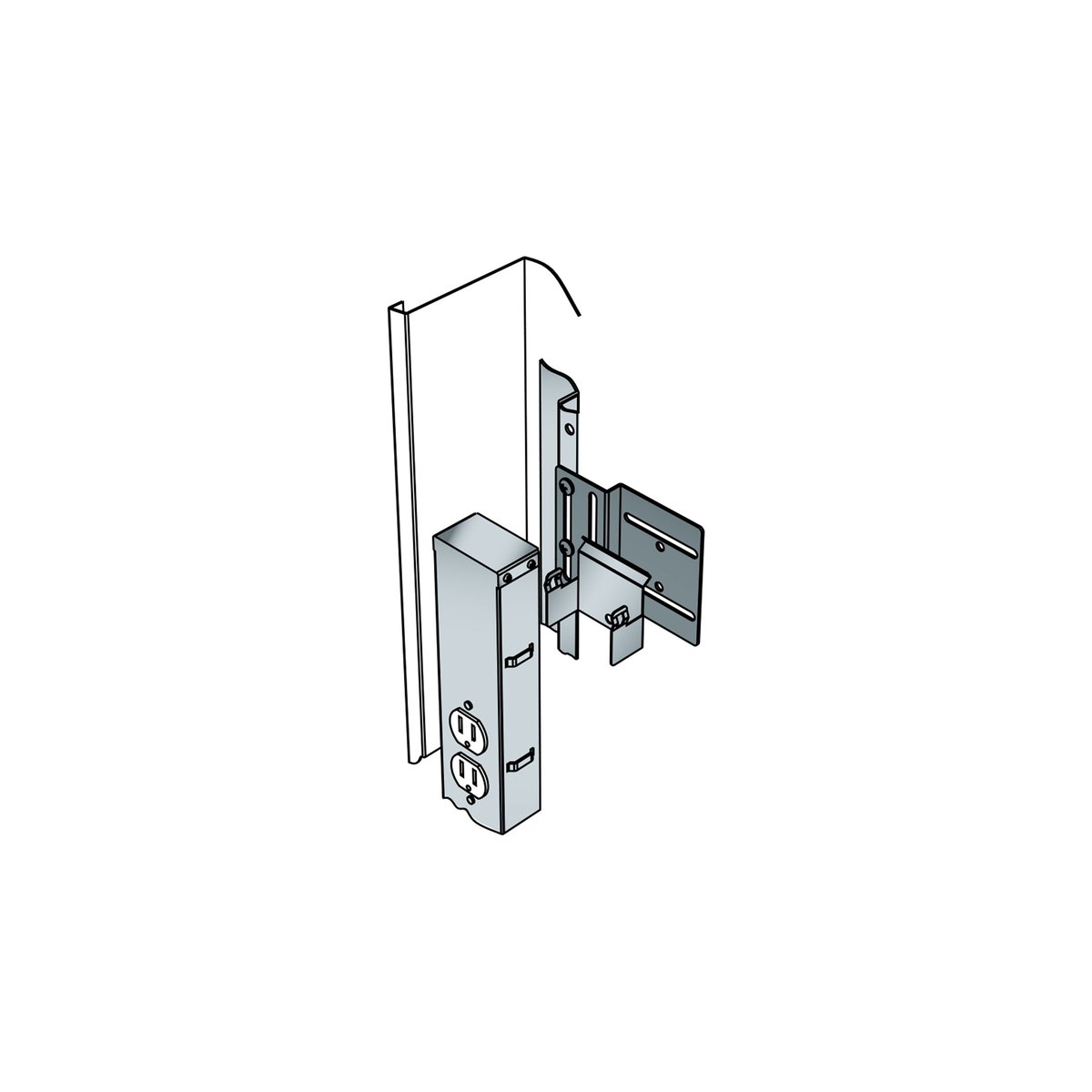 Middle Atlantic Power Strip Bracket for DWR Series