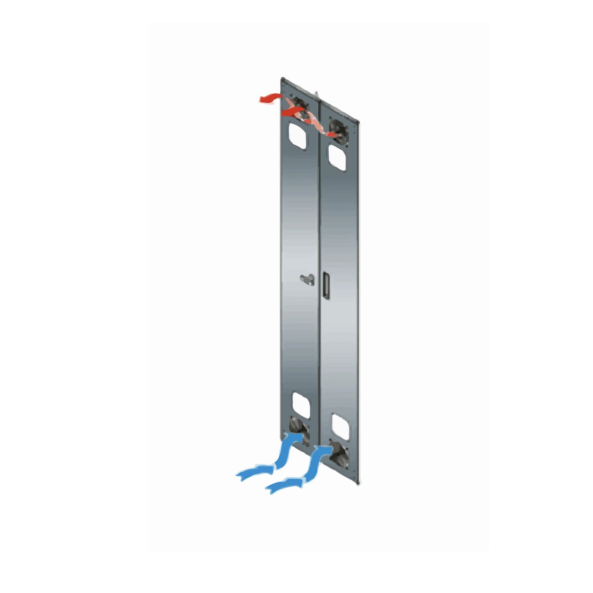 Middle Atlantic KO Series Split Rear Door Fan Kit