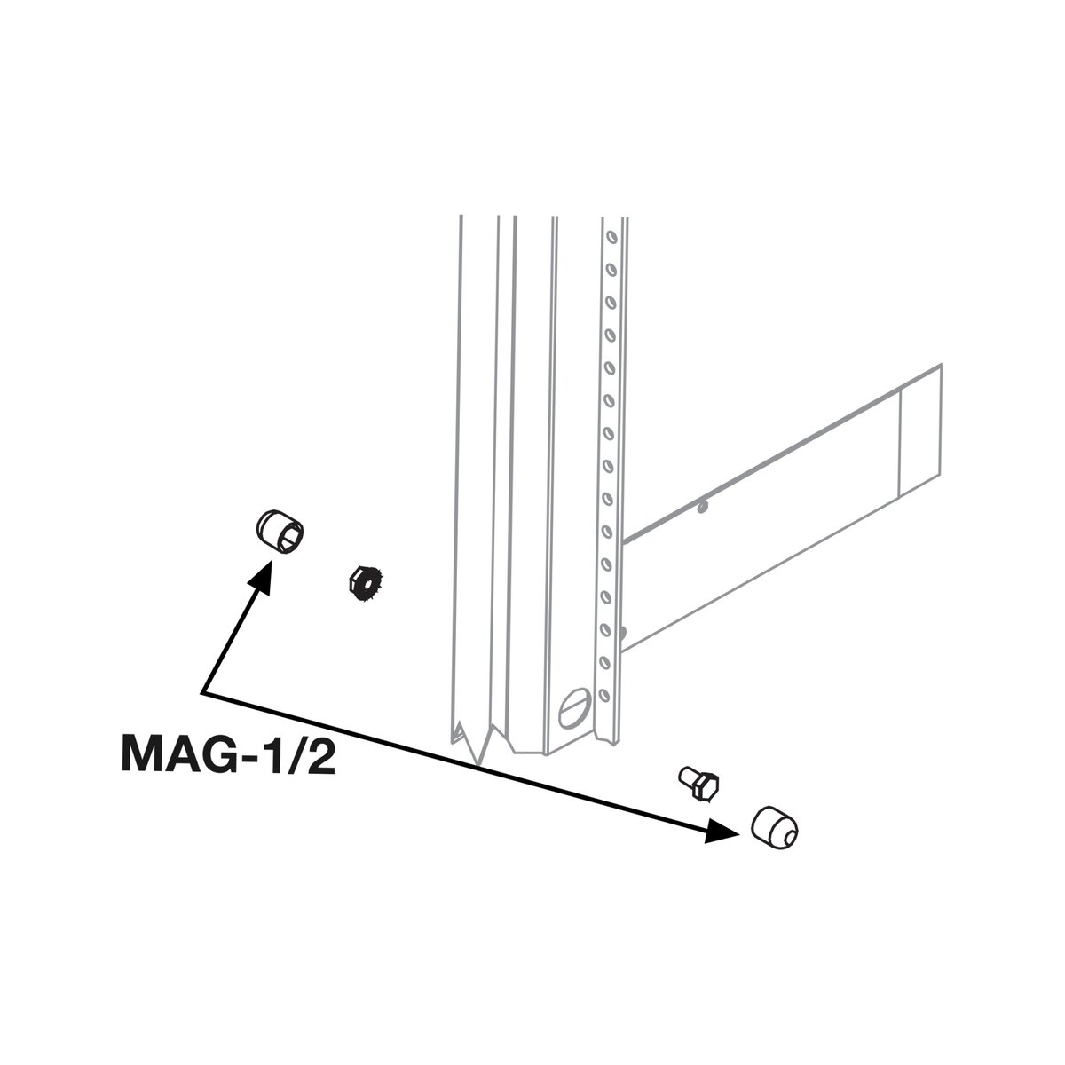 Middle Atlantic Magnetic Sockets 1/2 Inch