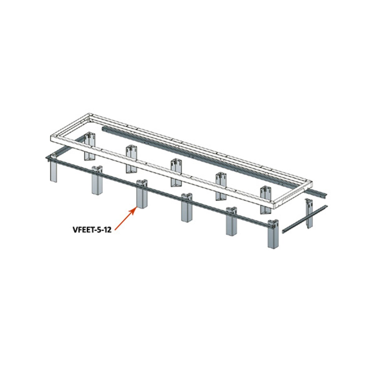 Middle Atlantic VFEET Series Raised Floor Riser Feet product image