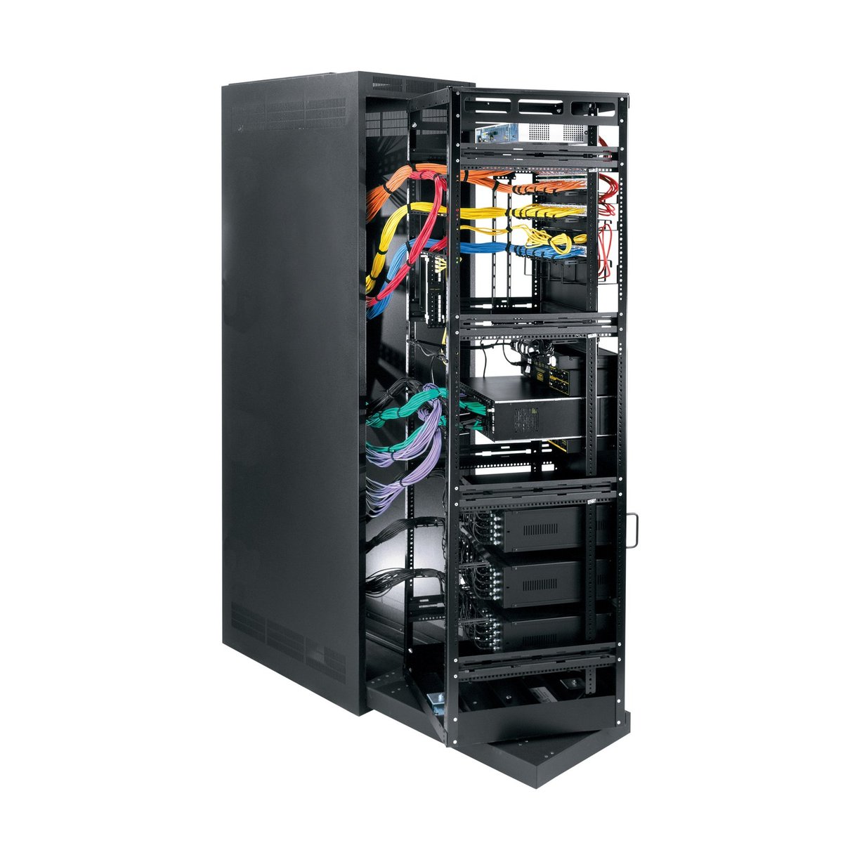 Middle Atlantic WR Series Roll Out Rack in Steel Enclosure