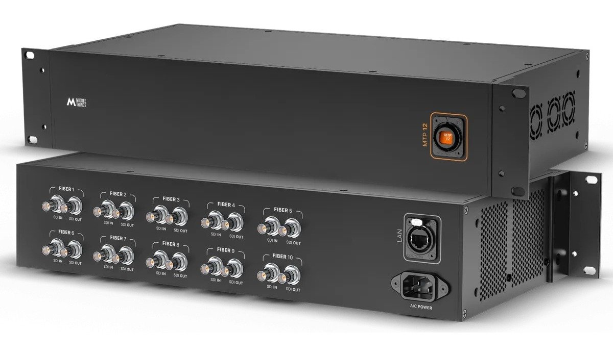 Middle Things Fiber Unite 10 12G For A Control Room Combining A Full Multi-camera
