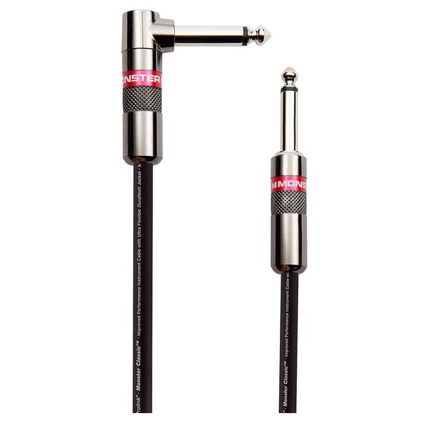 Monster Prolink Monster Classic™ Instrument Cable, Right Angle to Straight, 21 Feet