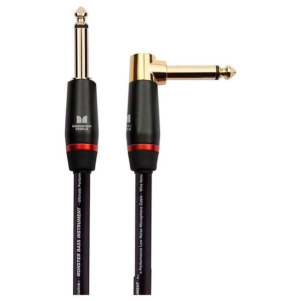 Monster Prolink® Bass Instrument Cable, Right Angle to Straight, 21 Feet