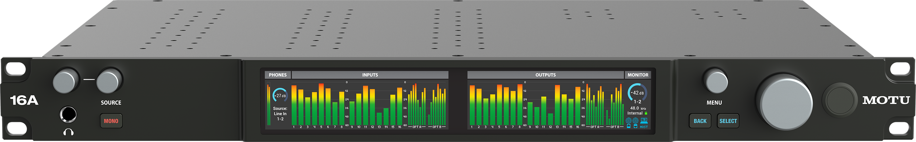 MOTU 16A 32x34 Thunderbolt/USB4 Audio Interface with AVB Networking - view 2